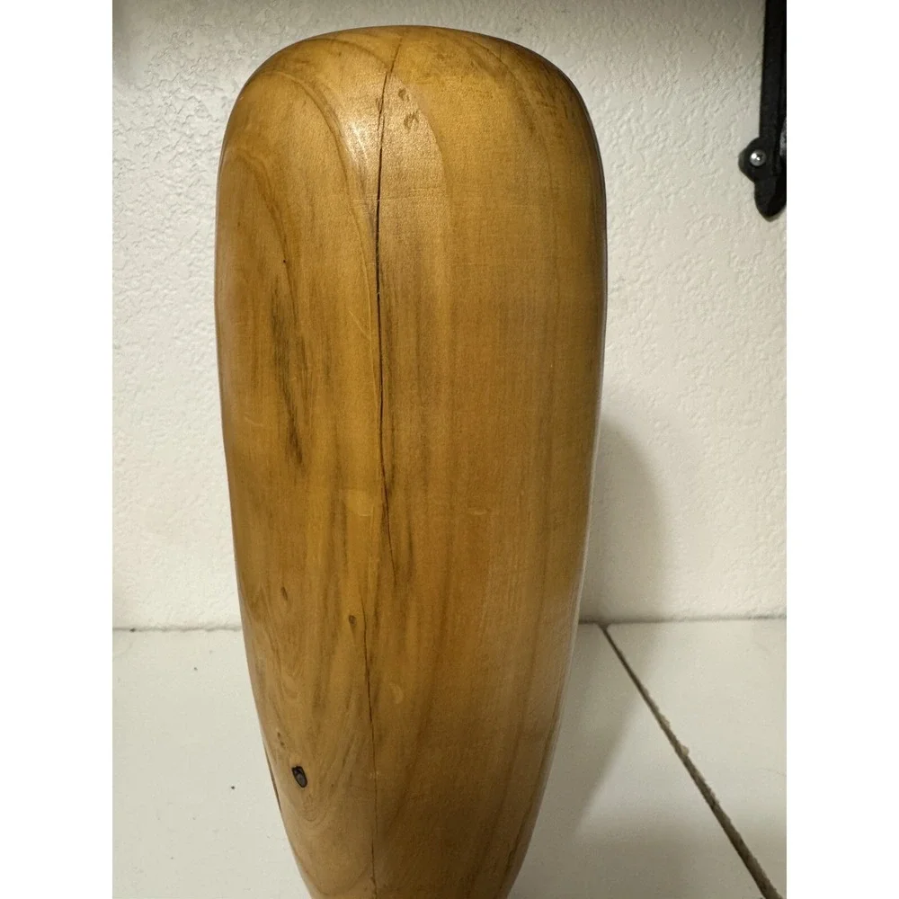 Vintage Wood Vase Signed‎ Redwood R L Phillips